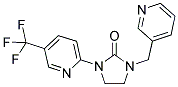 1-(PYRIDIN-3-YLMETHYL)-3-[5-(TRIFLUOROMETHYL)PYRIDIN-2-YL]IMIDAZOLIDIN-2-ONE Struktur