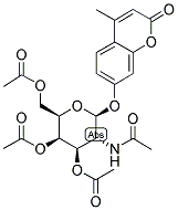 4-METHYLUMBELLIFERYL 2-ACETAMIDO-2-DEOXY-3,4,6-TRI-O-ACETYL-B-D-GALACTOPYRANOSIDE Struktur