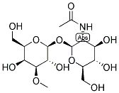 (BETA-1-[2-N-2-ACETAMIDO-2-DEOXY-D-GLUCOPYRANOSYL])-3-O-METHYL-(BETA-1-D-GALACTOPYRANOSIDE) Struktur