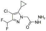 (4-CHLORO-5-CYCLOPROPYL-3-DIFLUOROMETHYL-PYRAZOL-1-YL)-ACETIC ACID HYDRAZIDE Struktur