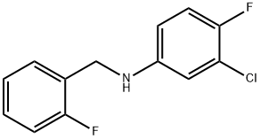 3-CHLORO-4-FLUORO-N-(2-FLUOROBENZYL)ANILINE Struktur