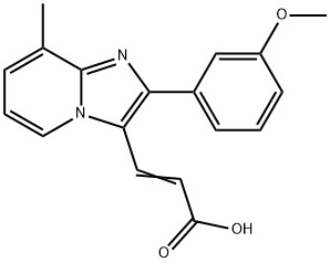 3-[2-(3-METHOXY-PHENYL)-8-METHYL-IMIDAZO[1,2-A]-PYRIDIN-3-YL]-ACRYLIC ACID Struktur