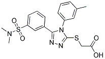 [[5-[3-[(DIMETHYLAMINO)SULFONYL]PHENYL]-4-(3-METHYLPHENYL)-4H-1,2,4-TRIAZOL-3-YL]THIO]ACETIC ACID Struktur