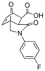 3-(4-FLUORO-PHENYL)-4-OXO-10-OXA-3-AZA-TRICYCLO[5.2.1.0(1,5)]DEC-8-ENE-6-CARBOXYLIC ACID Struktur