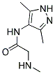 N-(3,5-DIMETHYL-1H-PYRAZOL-4-YL)-2-(METHYLAMINO)ACETAMIDE Structure