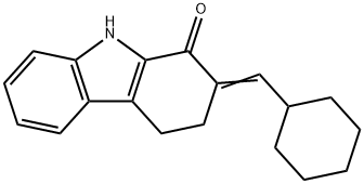 2-[(E)-CYCLOHEXYLMETHYLIDENE]-2,3,4,9-TETRAHYDRO-1H-CARBAZOL-1-ONE Struktur