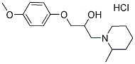 1-(4-METHOXYPHENOXY)-3-(2-METHYLPIPERIDIN-1-YL)PROPAN-2-OL HYDROCHLORIDE Struktur