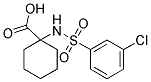 1-([(3-CHLOROPHENYL)SULFONYL]AMINO)CYCLOHEXANECARBOXYLIC ACID Struktur