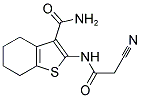 2-(2-CYANO-ACETYLAMINO)-4,5,6,7-TETRAHYDRO-BENZO[B]THIOPHENE-3-CARBOXYLIC ACID AMIDE Struktur