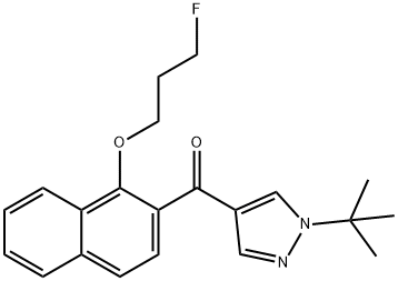 [1-(TERT-BUTYL)-1H-PYRAZOL-4-YL][1-(3-FLUOROPROPOXY)-2-NAPHTHYL]METHANONE Struktur