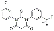 1-(3-CHLOROPHENYL)-2-THIOXO-3-[3-(TRIFLUOROMETHYL)PHENYL]DIHYDROPYRIMIDINE-4,6(1H,5H)-DIONE Struktur