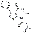 2-(3-OXO-BUTYRYLAMINO)-4-PHENYL-THIOPHENE-3-CARBOXYLIC ACID ETHYL ESTER Struktur