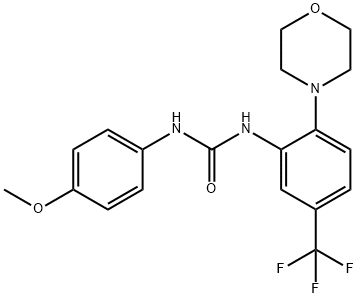 ((4-METHOXYPHENYL)AMINO)-N-(2-MORPHOLIN-4-YL-5-(TRIFLUOROMETHYL)PHENYL)FORMAMIDE Struktur