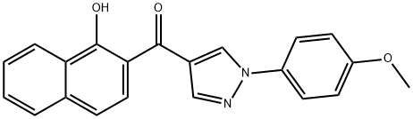 (1-HYDROXY-2-NAPHTHYL)[1-(4-METHOXYPHENYL)-1H-PYRAZOL-4-YL]METHANONE Struktur