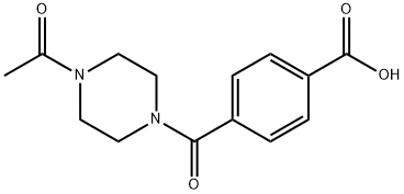 4-[(4-ACETYLPIPERAZIN-1-YL)CARBONYL]BENZOIC ACID Struktur