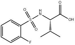 2-[[(2-FLUOROPHENYL)SULFONYL]AMINO]-3-METHYLBUTANOIC ACID Struktur