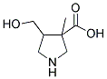 4-HYDROXYMETHYL-3-METHYL-PYRROLIDINE-3-CARBOXYLIC ACID Struktur