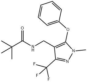 2,2-DIMETHYL-N-([1-METHYL-5-PHENOXY-3-(TRIFLUOROMETHYL)-1H-PYRAZOL-4-YL]METHYL)PROPANAMIDE Struktur