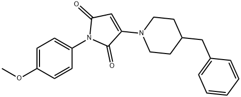 3-(4-BENZYLPIPERIDIN-1-YL)-1-(4-METHOXYPHENYL)-1H-PYRROLE-2,5-DIONE Struktur