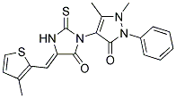 1,5-DIMETHYL-4-[4-(3-METHYL-THIOPHEN-2-YLMETHYLENE)-5-OXO-2-THIOXO-IMIDAZOLIDIN-1-YL]-2-PHENYL-1,2-DIHYDRO-PYRAZOL-3-ONE Struktur