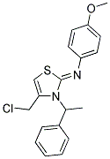 [4-CHLOROMETHYL-3-(1-PHENYL-ETHYL)-3H-THIAZOL-2-YLIDENE]-(4-METHOXY-PHENYL)-AMINE Struktur