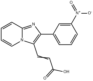 3-[2-(3-NITRO-PHENYL)-IMIDAZO[1,2-A]PYRIDIN-3-YL]-ACRYLIC ACID Struktur