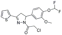 1-(CHLOROACETYL)-5-[4-(DIFLUOROMETHOXY)-3-METHOXYPHENYL]-3-THIEN-2-YL-4,5-DIHYDRO-1H-PYRAZOLE Struktur