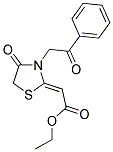 ETHYL (2Z)-[4-OXO-3-(2-OXO-2-PHENYLETHYL)-1,3-THIAZOLIDIN-2-YLIDENE]ACETATE Struktur