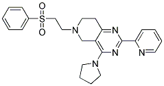 6-[2-(PHENYLSULFONYL)ETHYL]-2-PYRIDIN-2-YL-4-PYRROLIDIN-1-YL-5,6,7,8-TETRAHYDROPYRIDO[4,3-D]PYRIMIDINE Struktur