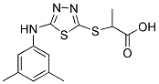 2-([5-[(3,5-DIMETHYLPHENYL)AMINO]-1,3,4-THIADIAZOL-2-YL]THIO)PROPANOIC ACID Struktur