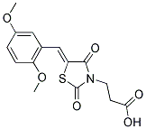 3-[5-(2,5-DIMETHOXY-BENZYLIDENE)-2,4-DIOXO-THIAZOLIDIN-3-YL]-PROPIONIC ACID Struktur