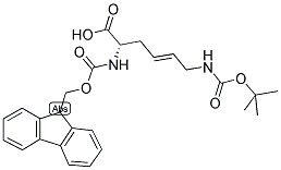 (S)-N-ALPHA-9-FLUORENYLMETHYLOXYCARBONYL-N-EPSILON-T-BUTYLOXYCARBONYL-2,6-DIAMINO-E-HEX-4-ENCARBOXYLIC ACID Struktur