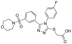 [4-(4-FLUORO-PHENYL)-5-[3-(MORPHOLINE-4-SULFONYL)-PHENYL]-4H-[1,2,4]TRIAZOL-3-YLSULFANYL]-ACETIC ACID Struktur