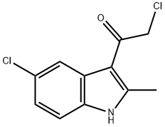 2-CHLORO-1-(5-CHLORO-2-METHYL-1H-INDOL-3-YL)-ETHANONE Struktur