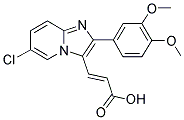 3-[6-CHLORO-2-(3,4-DIMETHOXY-PHENYL)-IMIDAZO[1,2-A]PYRIDIN-3-YL]-ACRYLIC ACID Struktur