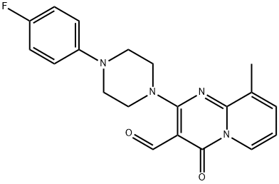 2-[4-(4-FLUORO-PHENYL)-PIPERAZIN-1-YL]-9-METHYL-4-OXO-4H-PYRIDO[1,2-A]PYRIMIDINE-3-CARBALDEHYDE Struktur