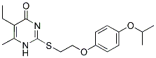 5-ETHYL-2-([2-(4-ISOPROPOXYPHENOXY)ETHYL]THIO)-6-METHYLPYRIMIDIN-4(1H)-ONE Struktur