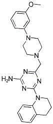 4-(3,4-DIHYDROQUINOLIN-1(2H)-YL)-6-((4-(3-METHOXYPHENYL)PIPERAZIN-1-YL)METHYL)-1,3,5-TRIAZIN-2-AMINE Struktur