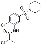 2-CHLORO-N-[2-CHLORO-5-(PIPERIDIN-1-YLSULFONYL)PHENYL]PROPANAMIDE Struktur