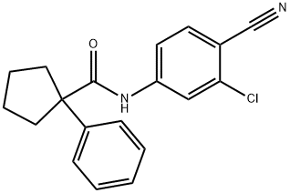 N-(3-CHLORO-4-CYANOPHENYL)(PHENYLCYCLOPENTYL)FORMAMIDE Struktur