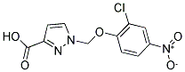 1-(2-CHLORO-4-NITRO-PHENOXYMETHYL)-1 H-PYRAZOLE-3-CARBOXYLIC ACID Struktur