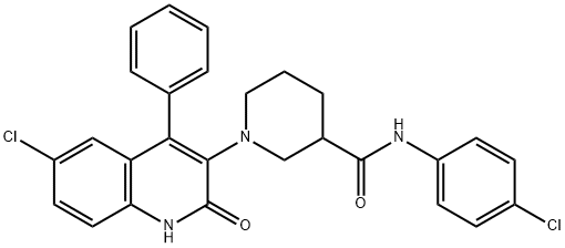 1-(6-CHLORO-2-OXO-4-PHENYL-1,2-DIHYDROQUINOLIN-3-YL)-N-(4-CHLOROPHENYL)PIPERIDINE-3-CARBOXAMIDE Struktur