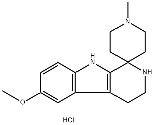 SPIRO-[N-METHYLPIPERIDINE-4',1-(1,2,3,4-TETRAHYDRO-6-METHOXY-BETA-CARBOLINE)] DIHYDROCHLORIDE Struktur