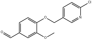 4-[(6-CHLORO-3-PYRIDINYL)METHOXY]-3-METHOXYBENZENECARBALDEHYDE Struktur