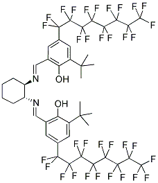 2,2'-[TRANS-1,2-CYCLOHEXANEDIYLBIS(NITRILOMETHYLIDYNE)]BIS[6-TERT-BUTYL-4-(PERFLUOROOCTYL)PHENOL] Struktur