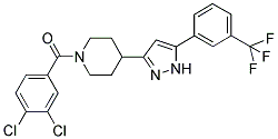 (3,4-DICHLOROPHENYL)(4-(5-[3-(TRIFLUOROMETHYL)PHENYL]-1H-PYRAZOL-3-YL)PIPERIDINO)METHANONE Struktur