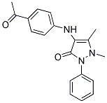 4-(4-ACETYL-PHENYLAMINO)-1,5-DIMETHYL-2-PHENYL-1,2-DIHYDRO-PYRAZOL-3-ONE Struktur