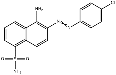 1-AMINO-2-(4-CHLOROPHENYLAZO)-NAPHTHALENE-5-SULFONAMIDE Struktur