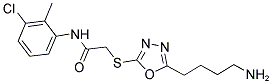 2-[5-(4-AMINO-BUTYL)-[1,3,4]OXADIAZOL-2-YLSULFANYL]-N-(3-CHLORO-2-METHYL-PHENYL)-ACETAMIDE Struktur