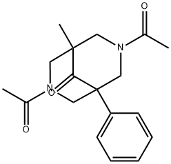 3,7-DIACETYL-1-METHYL-5-PHENYL-3,7-DIAZABICYCLO[3.3.1]NONAN-9-ONE Struktur